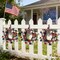 6 Pcs Mini 4th of July Wreaths, Red White Blue Patriotic Candle Ring Wreaths for Cabinets, Pillar Candles, Farmhouse Front Door & Memorial Day Decorations